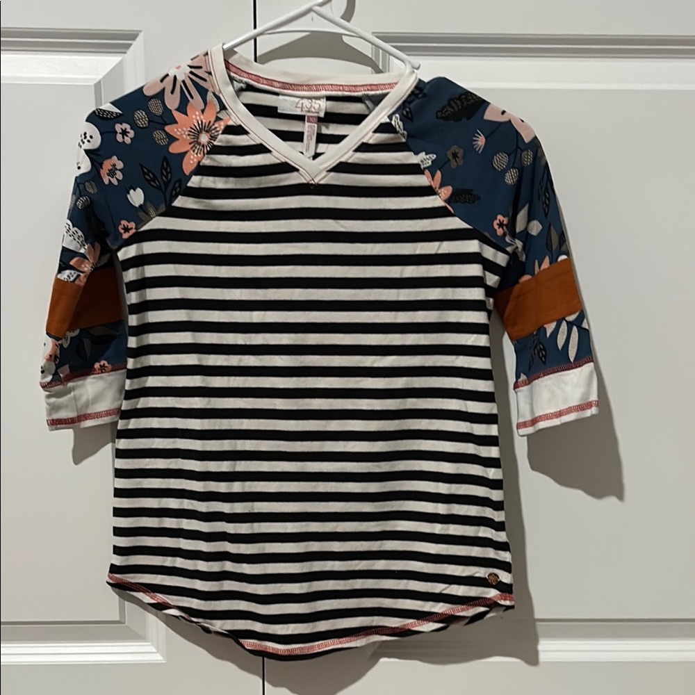 Matilda Jane Striped and Floral Kids Shirt